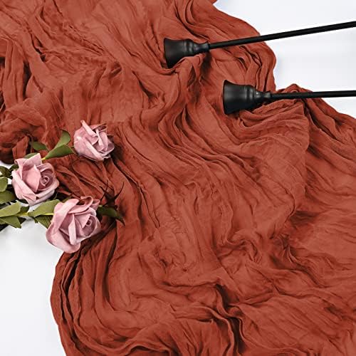 10 Pcs Terracotta Cheesecloth Table Runners 10FT Boho Decor