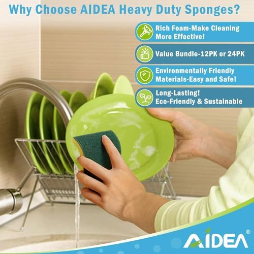 AIDEA Kitchen Towels 24 Count Dish Cloths Set