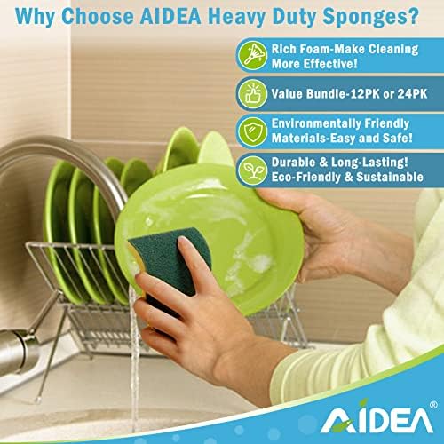 AIDEA Heavy Duty Scrub Sponge 24Count