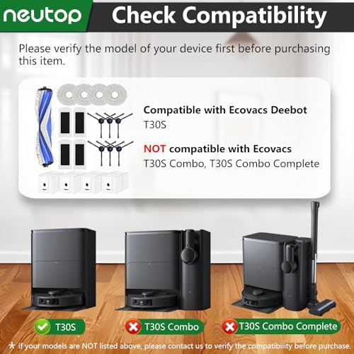 Neutop Replacement Parts for Ecovacs Deebot T30S