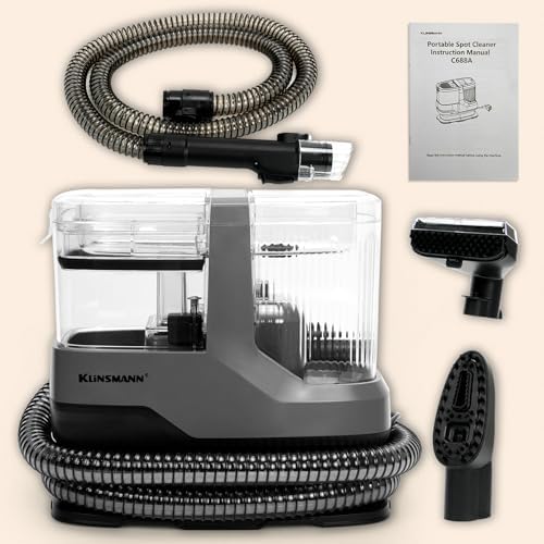 Klinsmann Portable Carpet Cleaner Machine with 17KPa Suction Power