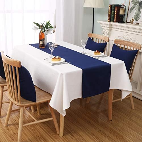 DUALIFE Navy Table Runner 14x72 Inch 2 Pieces