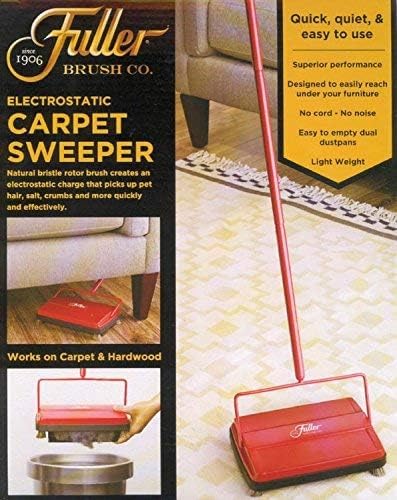 Fuller Brush 17052 Electrostatic Floor Sweeper - 9 Inch Cleaning Path - Red