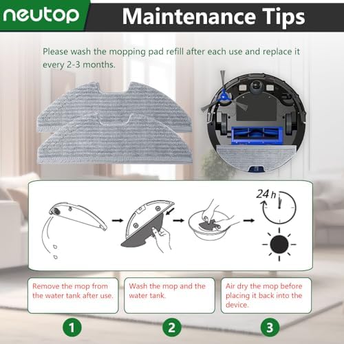 Neutop Replacement Washable Mopping Cloths 6-Pack