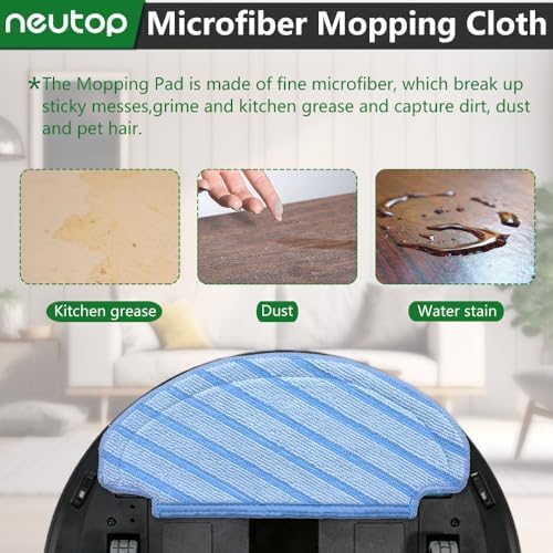 Neutop Replacement Washable Mopping Pads 8-Pack