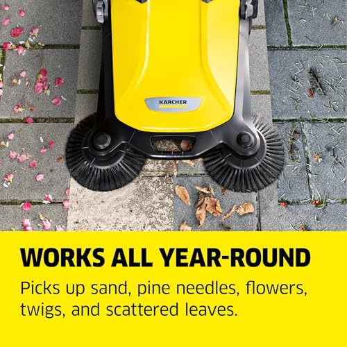Krcher S 4 Twin Push Sweeper - 268 Inch Width 5 Gallon Capacity