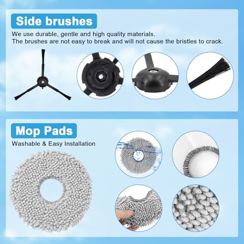 Leadaybetter 22Pcs Replacement Parts for Rb Q Revo Vacuum Cleaner