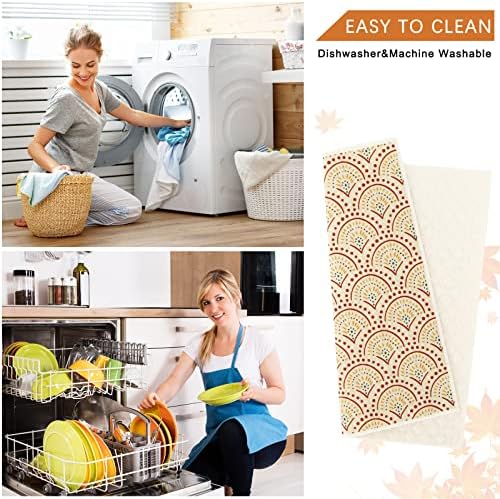 Whaline 6Pcs Boho Geometric Dish Towels