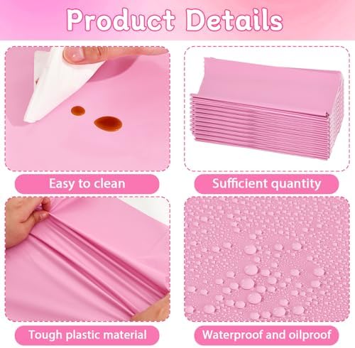 12 Pack Pink Plastic Table Runners 14x108in Wedding Decor