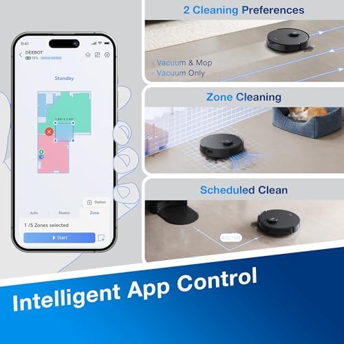 ECOVACS DEEBOT N20 Plus Robotic Vacuum and Mop with Self-Emptying Station