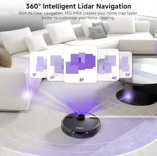 MONSGA Robot Vacuum and Mop Combo with 5000Pa Suction