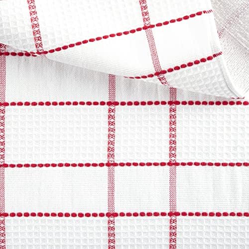 Martha Stewart Modern Waffle Kitchen Towel Set 6-Pack Red