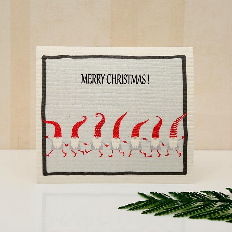 TREEWOO Reusable Dish Cloths Set of 6 Natural Cotton