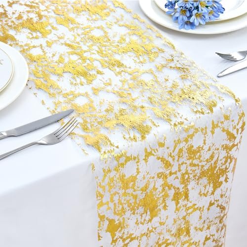Gold Sequin Glitter Table Runner 11x49