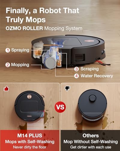 Yeedi M14 Plus Robot Vacuum and Mop with OZMO Roller