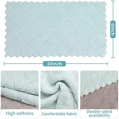10 Pack Super Absorbent Dish Cloths Nonstick Reusable Kitchen Towels