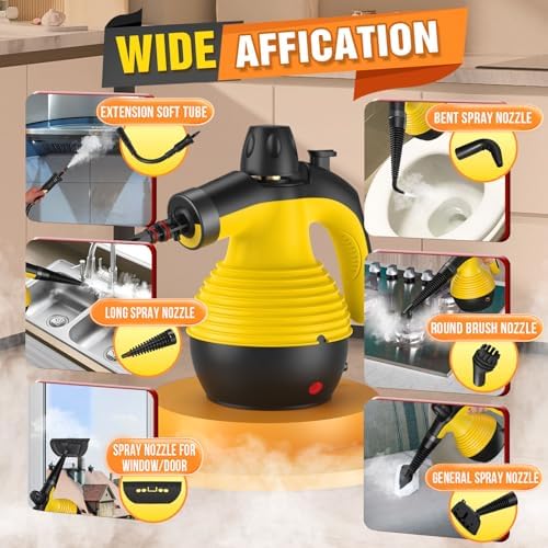 Jura Handheld Steam Cleaner with 9PCS Accessories