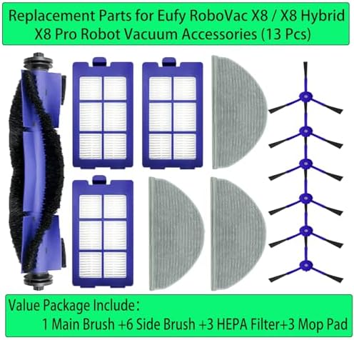 Replacement Spare Parts for Eufy RoboVac X8 X8 Hybrid 13 Pack