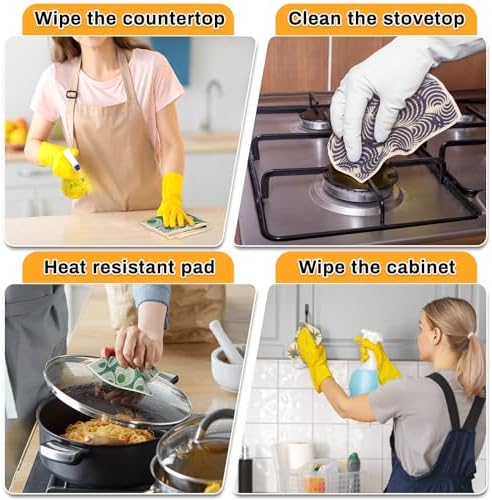 Lucomb 10 Pack Swedish Dishcloths for Kitchen