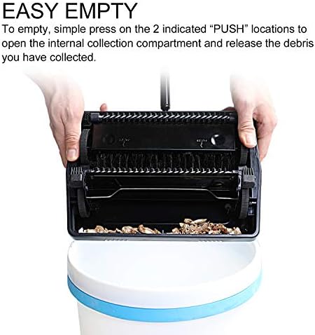 Yocada Multi-Functional Carpet Sweeper with Brush Black