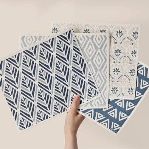 RECYCO 4-Pack Oversized Swedish Dishcloths for Kitchen