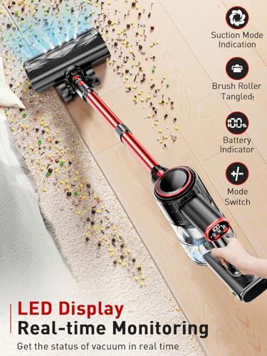 Titiopy Cordless Vacuum Cleaner with 40Kpa Suction Power