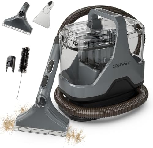 COSTWAY Upholstery Cleaner Machine Portable Spot Cleaner with 15Kpa Suction 600W Power