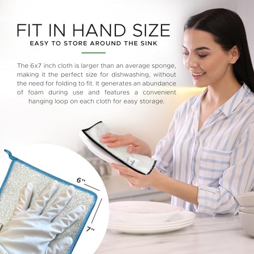 Whiffkitch Dishcloths Towels 6 Pack Multi Color