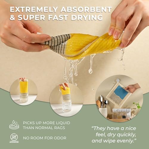 MaisoNovo Swedish Dishcloths - Reusable Paper Towels - Pack of 2