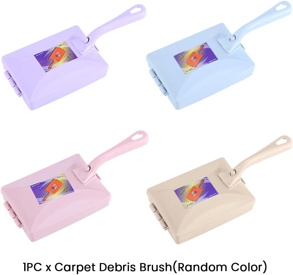 Carpet Debris Brush with Dual Rollers and Storage Box