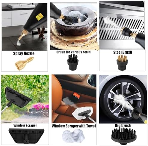 1200ml Handheld Steam Cleaner with 5 Accessories