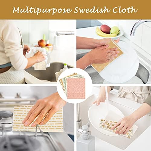 Whaline 6Pcs Boho Dish Towels for Kitchen Cleaning 1
