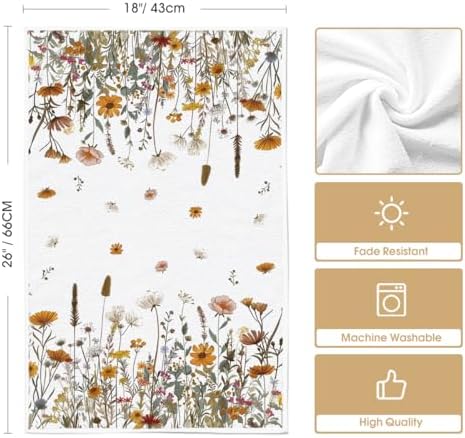Artoid Mode Daisy Wild Flowers Dish Towels Set of 2