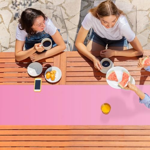 12 Pack Pink Plastic Table Runners 14x108in Wedding Decor
