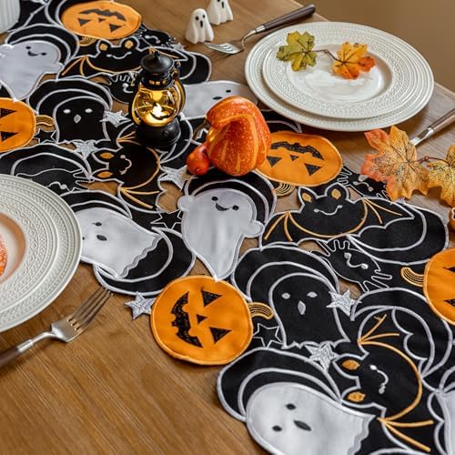 Joyfol Day Halloween Table Runner 14x59 Inch