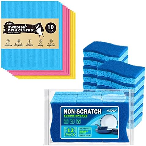 AIDEA Brite Non Scratch Scrub Sponge 24 Count