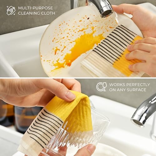 MaisoNovo Swedish Dishcloths - Reusable Paper Towels - Pack of 2