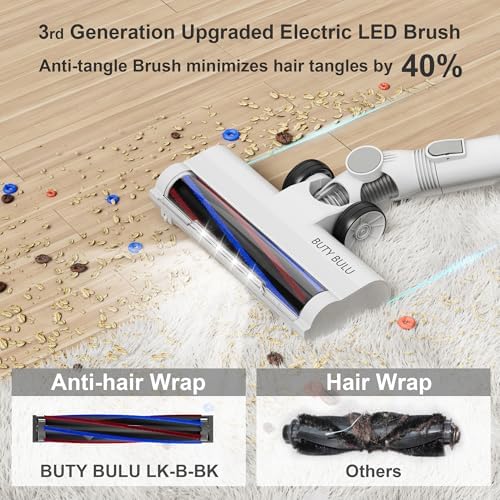 Buty Bulu Cordless Stick Vacuum Cleaner with 30KPa Suction Power