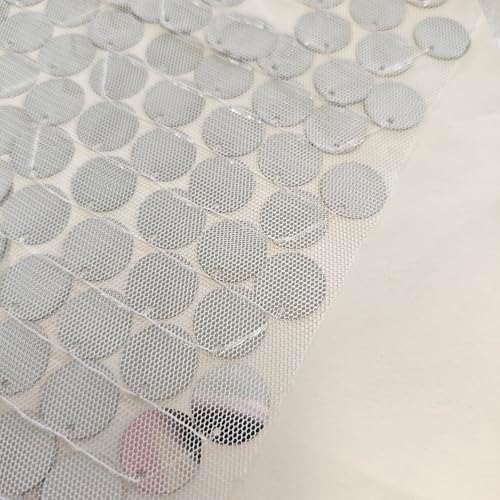 JYFLZQ Silver Sequin Table Runner 12x108 Inch 1 Pack