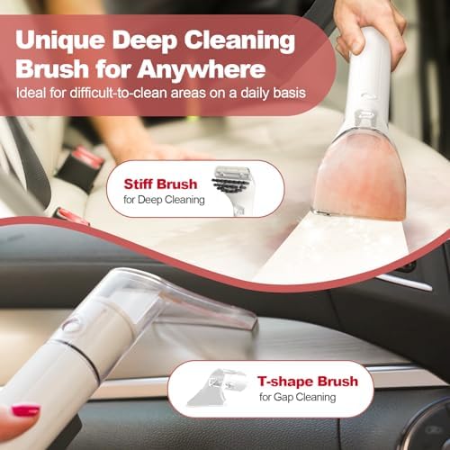 MUJERBAY Upholstery Carpet Cleaner 12Kpa Portable