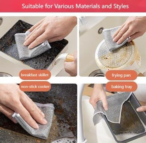 Desolio Multipurpose Wire Dish Cloths 15 Pcs