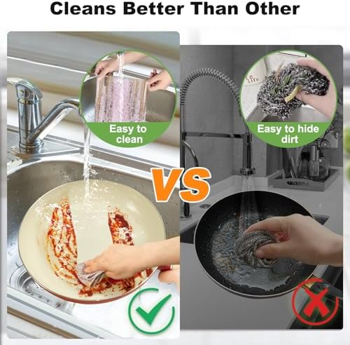 10pcs Non Scratch Metal Wire Dishcloth for Kitchen