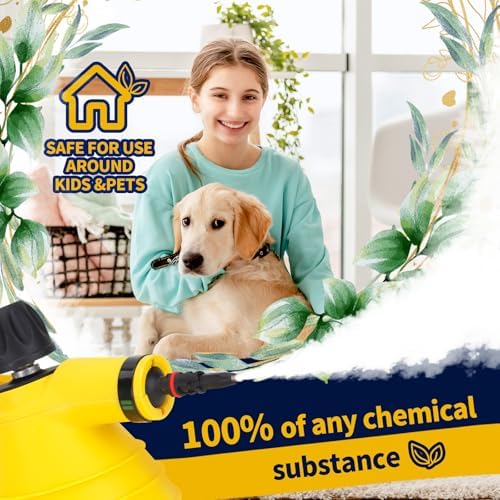STRCEAT Handheld Steam Cleaner with 12 Accessories and Safety Lock