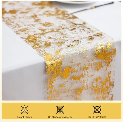 9FT Glitter Gold Table Runner Roll