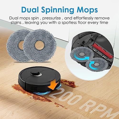 4 Pack Microfiber Mop Pads for Roborock Robot Vacuums