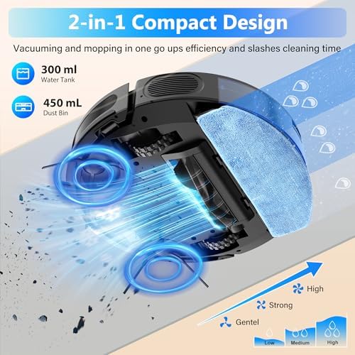 Tikom Robot Vacuum and Mop Combo with 5000Pa Suction