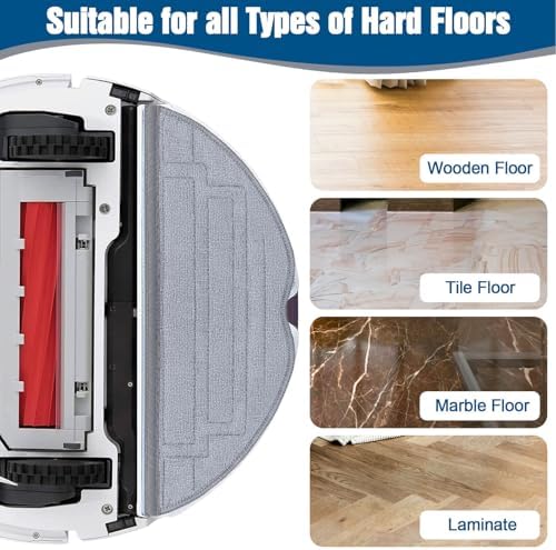 Robot Mop Cloth Vacuum Accessories 6Pack Replacement
