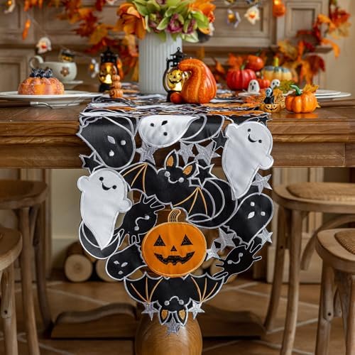 Joyfol Day Halloween Table Runner 14x59 Inch