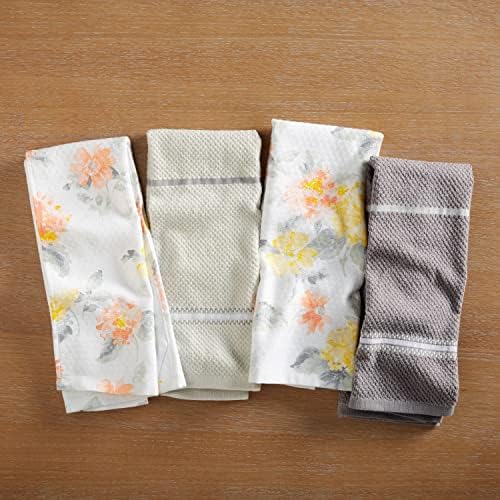 Martha Stewart Amber Floral Kitchen Towel Set of 4