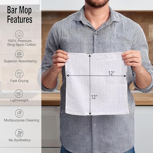 Bar Mop Dish Cloths Set of 36 100 Cotton